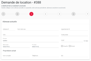 Étape 3 demande de location