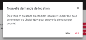 Nouvelle demande de location